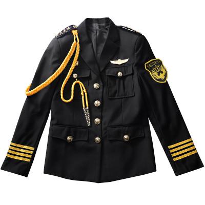 China High Quality Women Hotel Security Guard Uniform Design Women Security Guard Uniform Black Color For Sale for sale