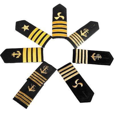 China Eco-Friendly Merchant Navy Uniform Shoulder Boards Army Navy Military Shoulder Pads for sale