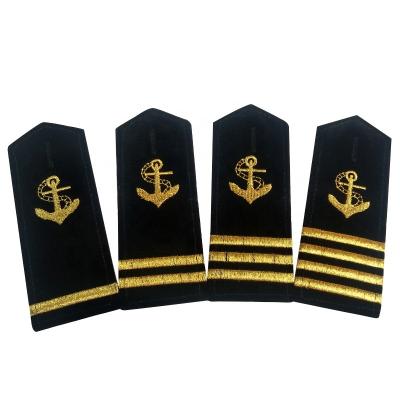 China Eco Friendly Navy Uniform Military Epaulets Shoulder Board Royal Navy Eapulettes for sale