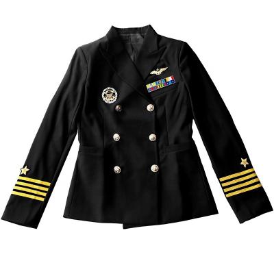 China Anti-Static Jacket Suit Navy Uniform Women Commander Officer Military Uniforms for sale