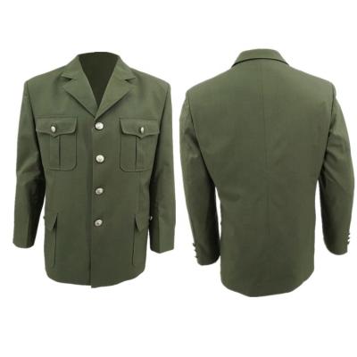 China Custom Factory Anti-static Army Green Ceremonial Uniform Military Officer Uniform Suit for sale