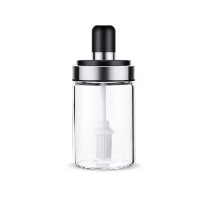 China High Freshness Preservation Borosilicate Glass Condiment Serving Jar Glass Seasoning Bottle for sale