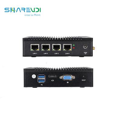 China SHAREVDI N3700 4 LAN pfsense firewall barebone mini pc network server for sale