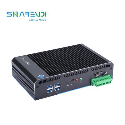 China Fanless Industrial Mini PC Firewall PFsense Computer Projector Desktop Computer Inte Core i3 i5 4*COM RS232 2*LAN RJ45 for sale