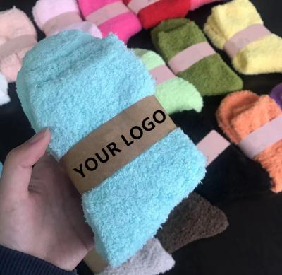 China Breathable Autumn Women Socks Thickened Wool Winter Socks Tube Terry Fuzzy Cozy Cashmere Winter Socks for sale