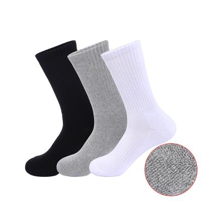 China Wholesale Custom Embroidery LOGO Cotton Long Mixed Color Unisex Men Breathable Black White Sports Socks for sale