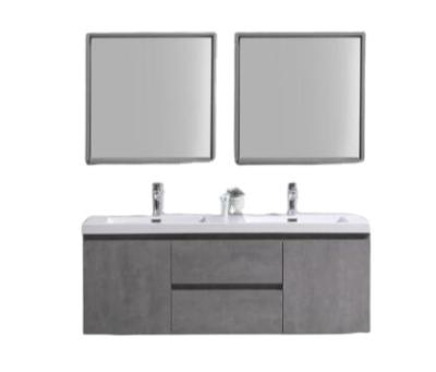 China Good quality Nanan Guanshu design showroom modern classic style modern porcelain with mirror bathroom cabinet for sale