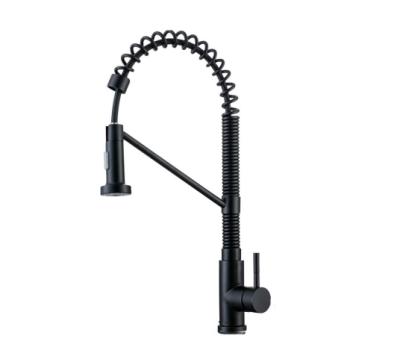 China High quality hot selling black faucets Nanan guanshu electric sanitary ware cheap prices pull down kitchen faucet for sale