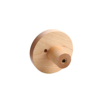 China Viable Creative Home Decoration Two Holes No Trace Wall Mounted Maple Wooden Buttons Coat Hooks for sale