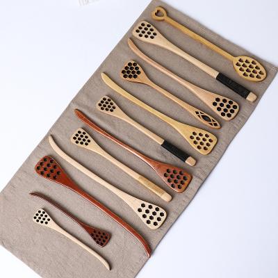 China Factory Supply Wooden Honey Spoon Dipper Viable Discount Price for sale