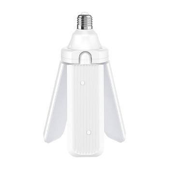 China Residential Foldable Shape 45w Residential Lighting E27 Base Fan Blade Led Light Bulb for sale