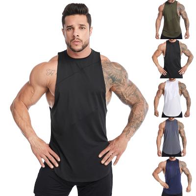 China Breathable 2022 New Bodybuilding Fitness Solid Color Vest Summer Sports Sweater Fitness Training Vest for sale