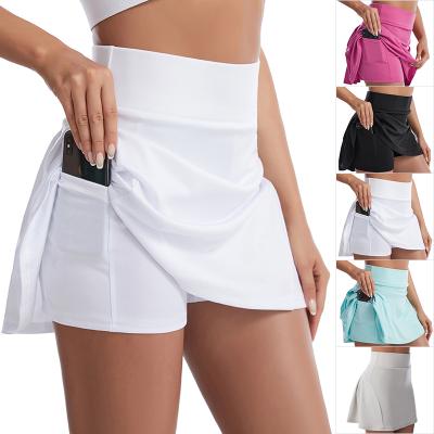 China High-waisted Girl Fitness Skirt Naked Stylish and Beautiful Yoga Shorts Breathable Pocket 2-in-1 Yoga Skirt for sale