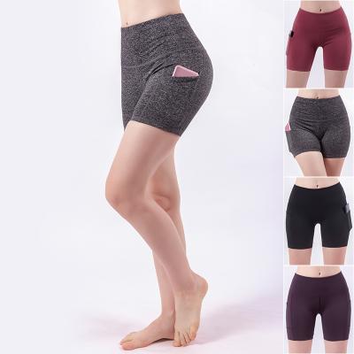 China High Waist Breathable Tight Belly Quick Dry Shorts Running Polyester Exercise Gym Yoga Recycling Quick Dry Breathable Shorts for sale