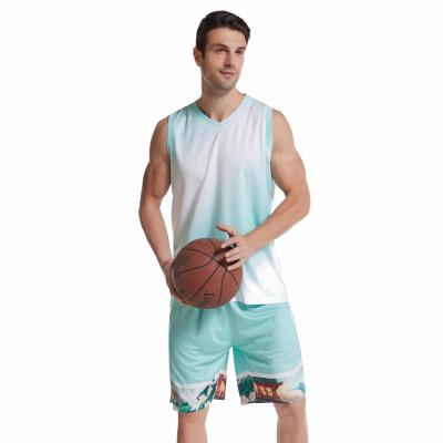 China Fashionable and comfortable green mesh high quality chinese style vintage basketball antibacterial hot sale breathable shirt for sale