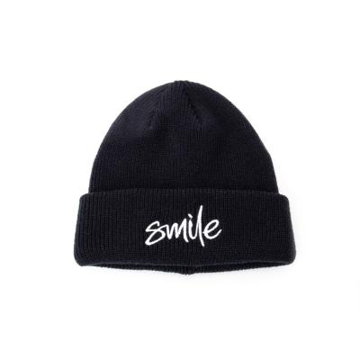 China breathable & Winter waterproof hats for woman new candy beanies knitted solid hat embroidery letter wholesale professional logo for sale