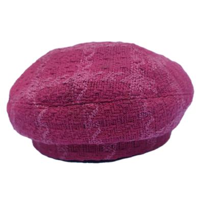 China Casual Accept Customization Temperament Pink Retro Women's Female Beret Hat for sale