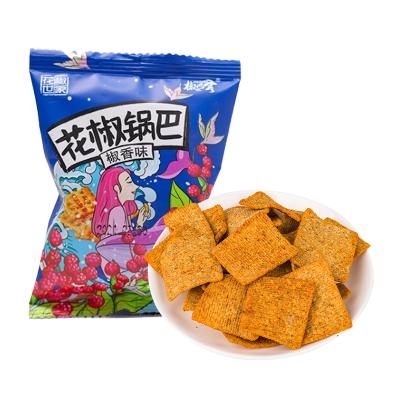 China Gluten Free Crust Chinese Pepper Flavor Crisps Fries Small Spicy Peppercorn Snacks Potato Dough Twist Fried Fries Packaging Customer Label for sale