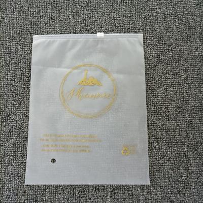 China BIODEGRADABLE Wholesale Customized 100% Frosted and Clear Zip Lock Bag Eco-Friendly Tote Bags for sale