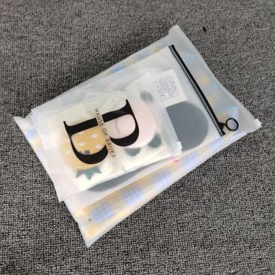 China 100%biodegradable BIODEGRADABLE Transparent Frosted Zipper Garment Bikini Plastic Bags for sale