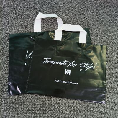 China Recyclable Hot Custom Strong Waterproof HDPE Eco Friendly Selling Logo Plastic Shopping Bag With Handle Bags for sale