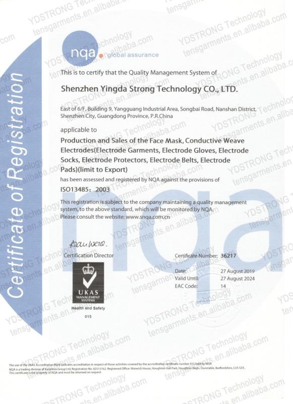 ISO13485 - Shenzhen Yingda Strong Technology Co., Ltd.