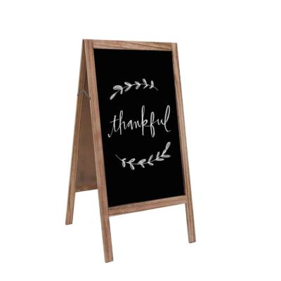 China Eco-Freindly Wholesale Price Brown Free Wooden Handmade Foldable Blackboard Chalk for sale