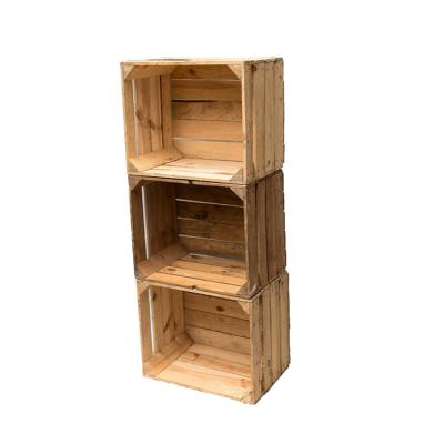 China Eco-Freindly Set Of 3 Strong Cheap Wooden Nesting Vintage Lounge Combination Crates for sale