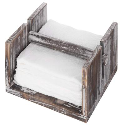 China China Restaurant Rustic Outdoor Windproof Wooden Napkin Rack Automatically for sale