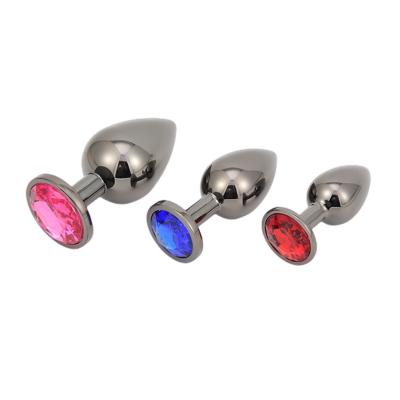 China Luxury Gun Color Metal Anal Toys Set Anal Plugs Set Anal Stimulator For Men Masturbation for sale