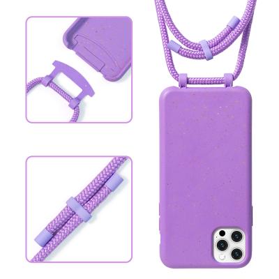 China MOQ Anti-drop Bottom Multi Body Phone Case - Colors Rope Recycled Cross - With Necklace For Iphone 12 for sale