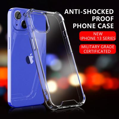 China 2 in 1 Super Clean Anti-Scratched Anti-Yellowing Flexible Edges TPU PC Phone Case Back For iPhone 13 SE-Z0001 for sale