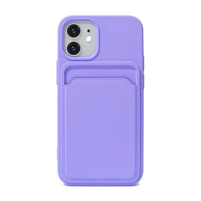 China New Fashion Anti-drop Phone Case With Pocket Card Slot TPU Velvet Phone Case With Card For IPhone xs max for sale