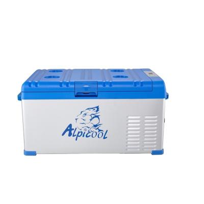 China alpicool a25 12volt battery protection 25L durable DC caravan camping fridge freezer portable car / home use for sale