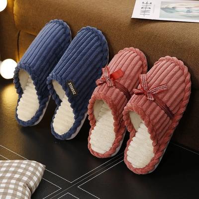 China Good Quality Corduroy Room Tops Light Indoor Fashion Warm Slippers Women For Daily House for sale