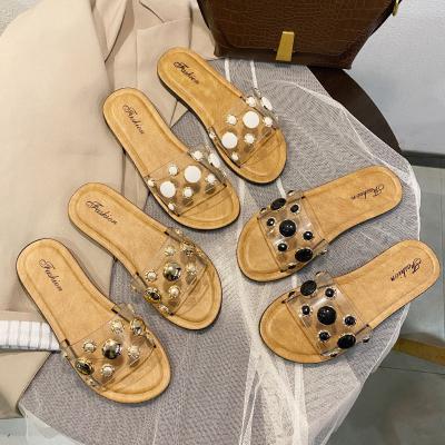 China Fashion trend fashion indoor and outdoor non-slip masonry sandals women's decorative slippers for sale