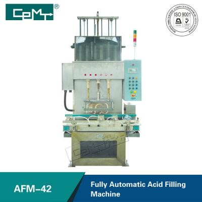 China Automatic Fixed Car Battery Quantity Control Acid Filling Machine 780℃ ± 30mm for sale