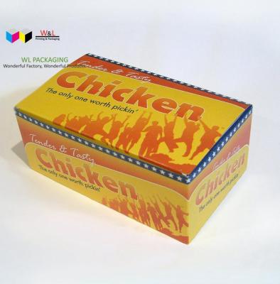 China Recycled Materials Paper Boxes For Fried Chicken Hot Box for sale