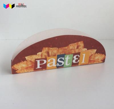 China Recycled Pastel Materials Logo Box Custom Paper Taco Tray for sale