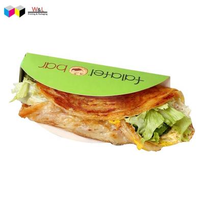 China Recycled Custom Materials Logo Folding Taco Packaging Tray Box Holder for sale