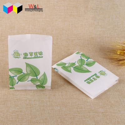 China Food Grade Logo Recyclable Greaseproof Custom Grocery Printing Fast Food Take Out Bag for sale