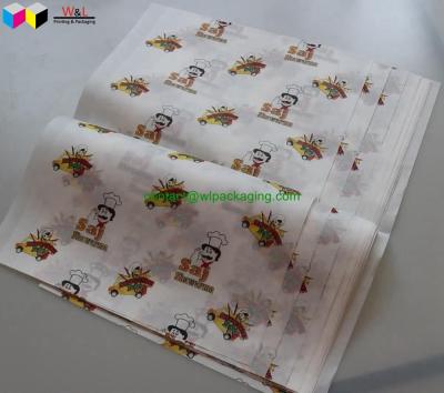 China Food Greaseproof Parchment Paper For Hamburger Sandwich Bread Fast Food Wrapping Food Paper for sale