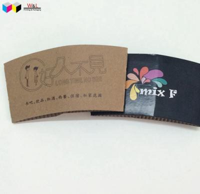 China DOUBLE WALL 8/12/16/20oz Hot Coffee Tea Cup Paper Sleeve With Customized Logo for sale