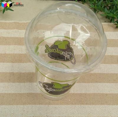 China Custom single wall pp plastic PE cup ice cream juice logo size hot cold cup for sale