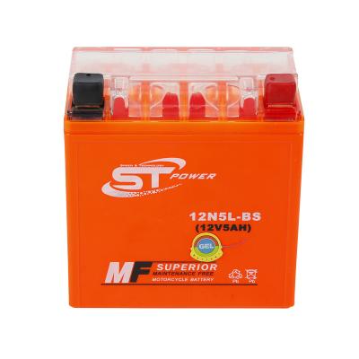 China Starting Maintenance Free Battery GTZ5S 12V 5AH 10Hr Gel Motorcycle Battery For Sale for sale