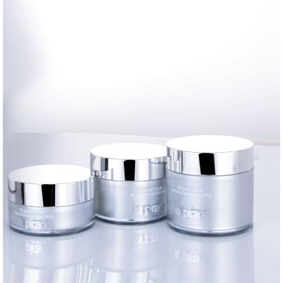 China Hot Selling Wholesale 200g Empty Cosmetic Container Face Cream Package RTS Plastic Package Bottles Sliver Cream Jars For Skin Care for sale