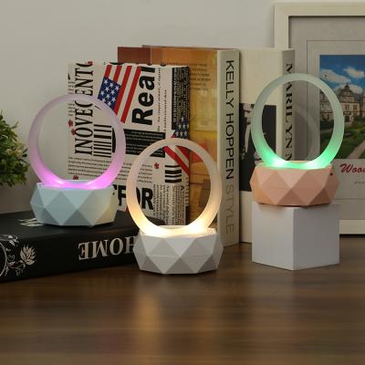 China New Product Modern Circle Shape Home Party LED Music Speaker USB Charging Decor 3Watt Portable Night Lights for sale