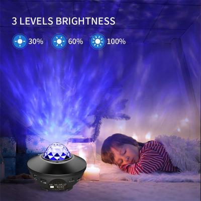 China Music+Projection Minimalism Design Bedroom Office Black Color Switch Decorative Creative USB Port LED Lamp Night Light for sale