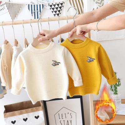 China Autumn Winter Custom Boy Clothes White Plain Knitted Pullover Sweater Boy's Sweaters Soft Warm Kids Sweater For Kids for sale