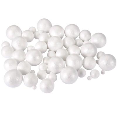 China Chinese Hot Sale Styrofoam Foam Balls Craft Solid Sphere Decoration Christamas 20mm 50mm 5 Sizes For Wedding Decorate And Kids DIY for sale